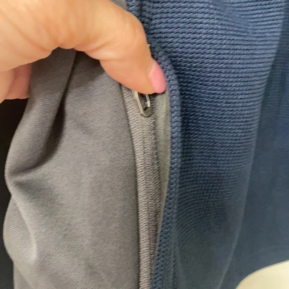 Spyder 1/4 zip Blue and gray jacket size medium.